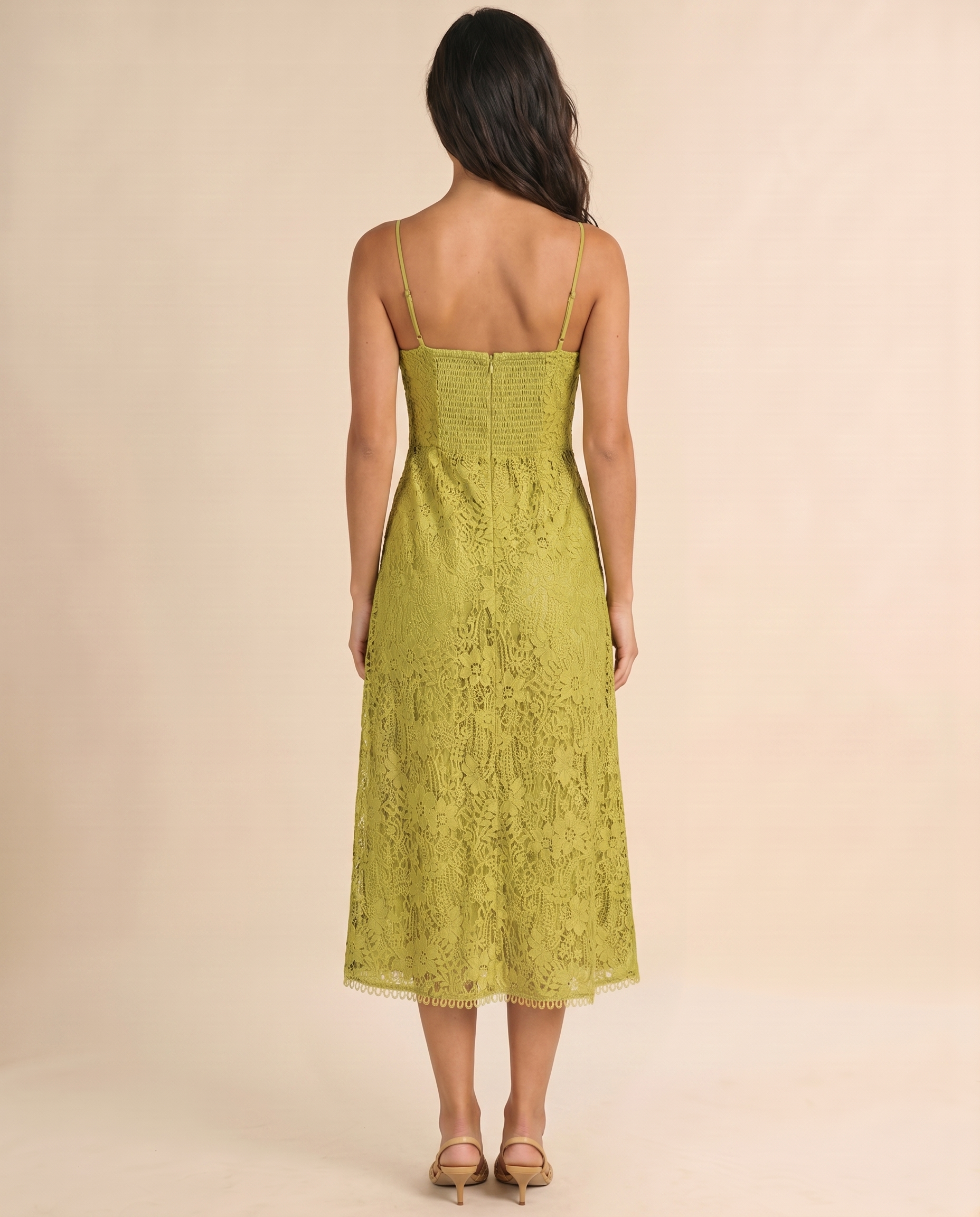 Serafina Lace Midi Dress – Elegant Lace Midi Dress for Women (detail view 3)
