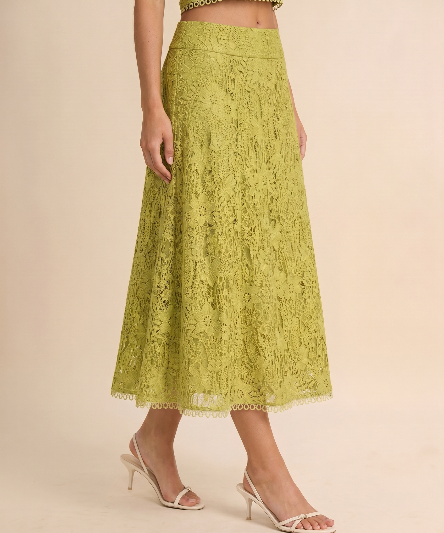 Serafina Lace Midi Skirt – Elegant Lace Midi Skirt for Women