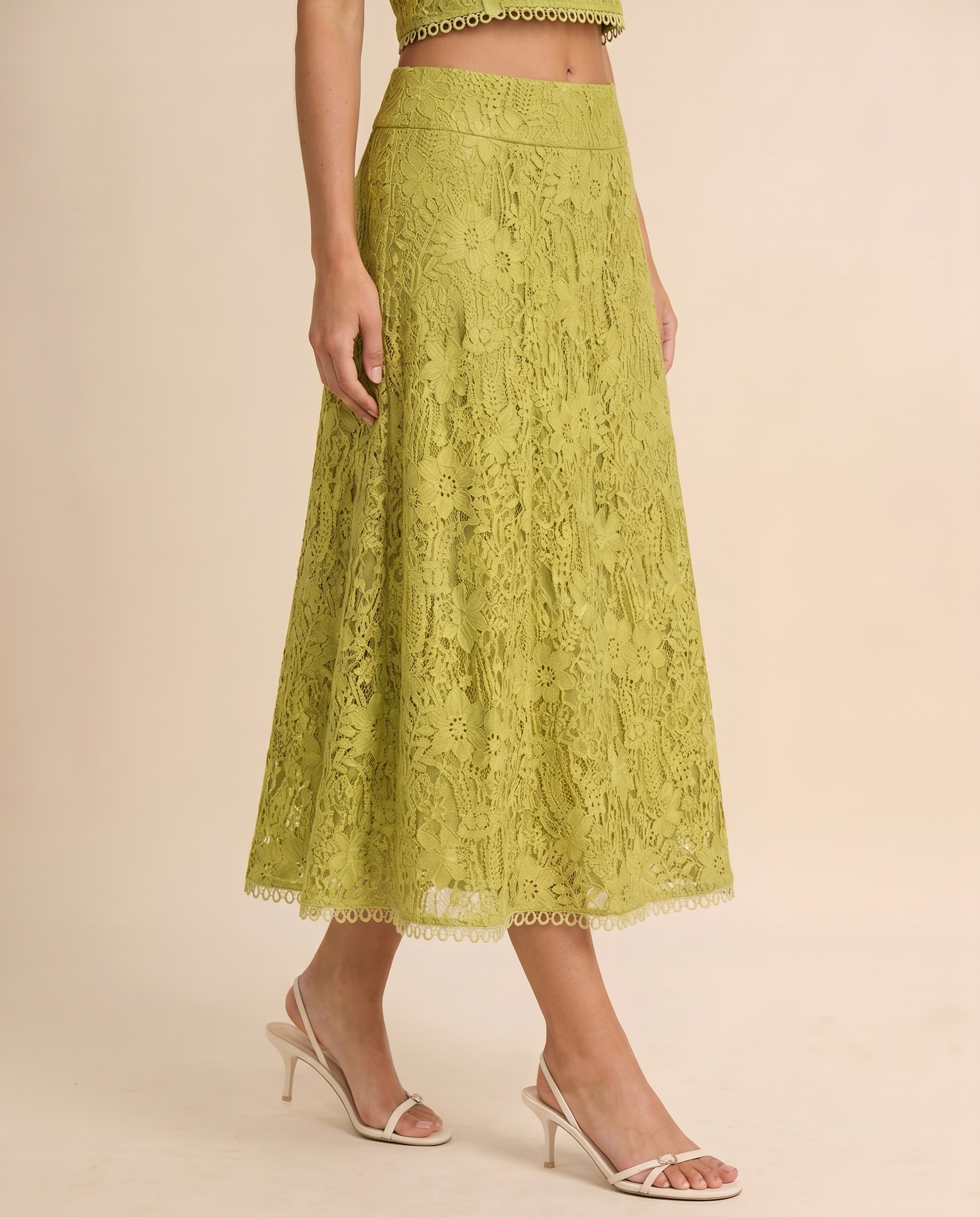 Serafina Lace Midi Skirt – Elegant Lace Midi Skirt for Women
