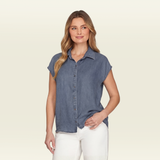 Harborline Chambray Button Down Top