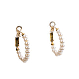 My Sister's Cottage | Waterproof | Simulated Pearl Hoop Earrings (detail view 4)