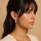 My Sister's Cottage | Waterproof | Simulated Pearl Open Hoop Earrings (detail view 3)
