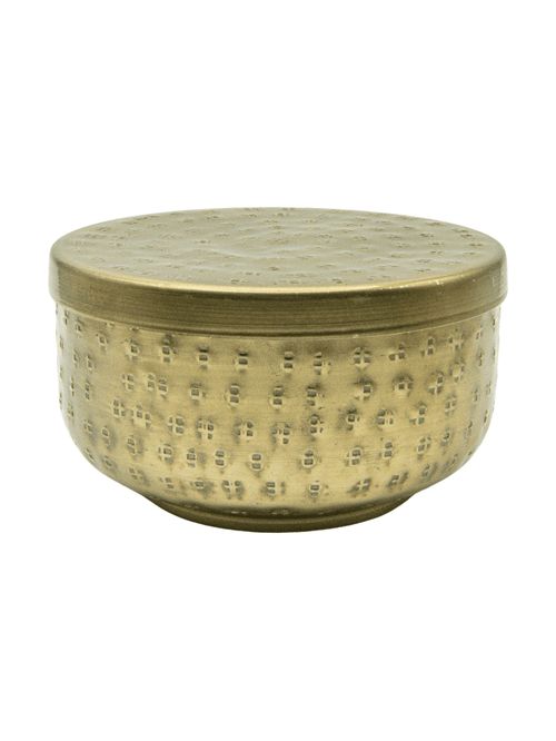 Small Hammered Aluminum Container