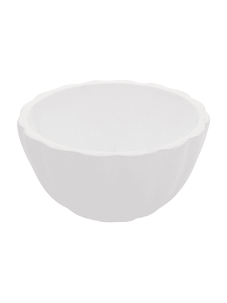 Small White Scalloped Bowl