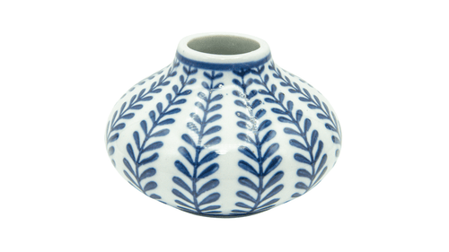 Stems Blue and White Stoneware Vases