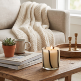 Striped Candle Jar