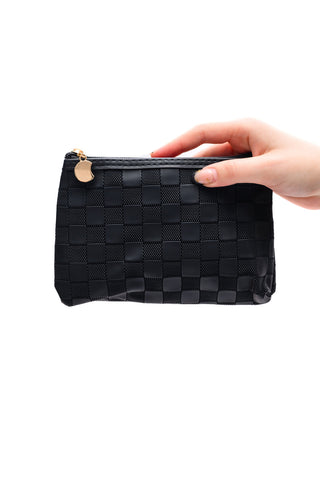 Subtly Checked Cosmetic Bags set