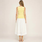 Sunlit Stripe Midi Dress
