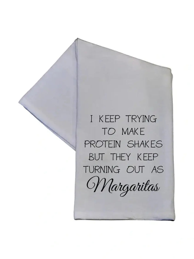 Protein Shakes Come Out As Margaritas Tea Towel