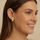My Sister's Cottage | Waterproof | Textured Ball Hoop Earrings (detail view 3)