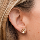 Lucky Clover Stud Earrings – Gold Four-Leaf Clover Jewelry