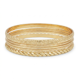 Luxe Layered Chain Bangles – Stackable Gold Chain Bracelet Set