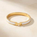 Luxe Link Enamel Bracelet – Gold Enamel Chain Link Bracelet for Women