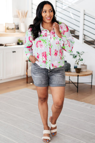 Open Back Floral Top