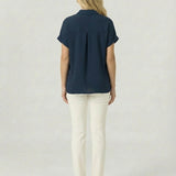 Tie Front Button Down Blouse