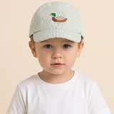 Toddler Mallard Seersucker Baseball Hat - Green & White