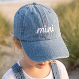 Toddler & Kids "Mini" Embroidered Denim Baseball Hat - Adjustable