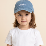 Toddler & Kids "Mini" Embroidered Denim Baseball Hat - Adjustable