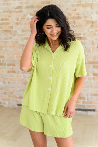 Ribbed Button Down