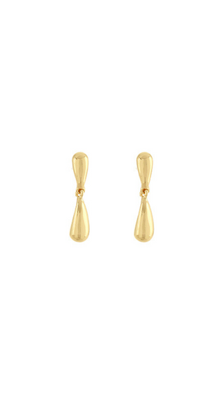 Double Puff Drop Earrings