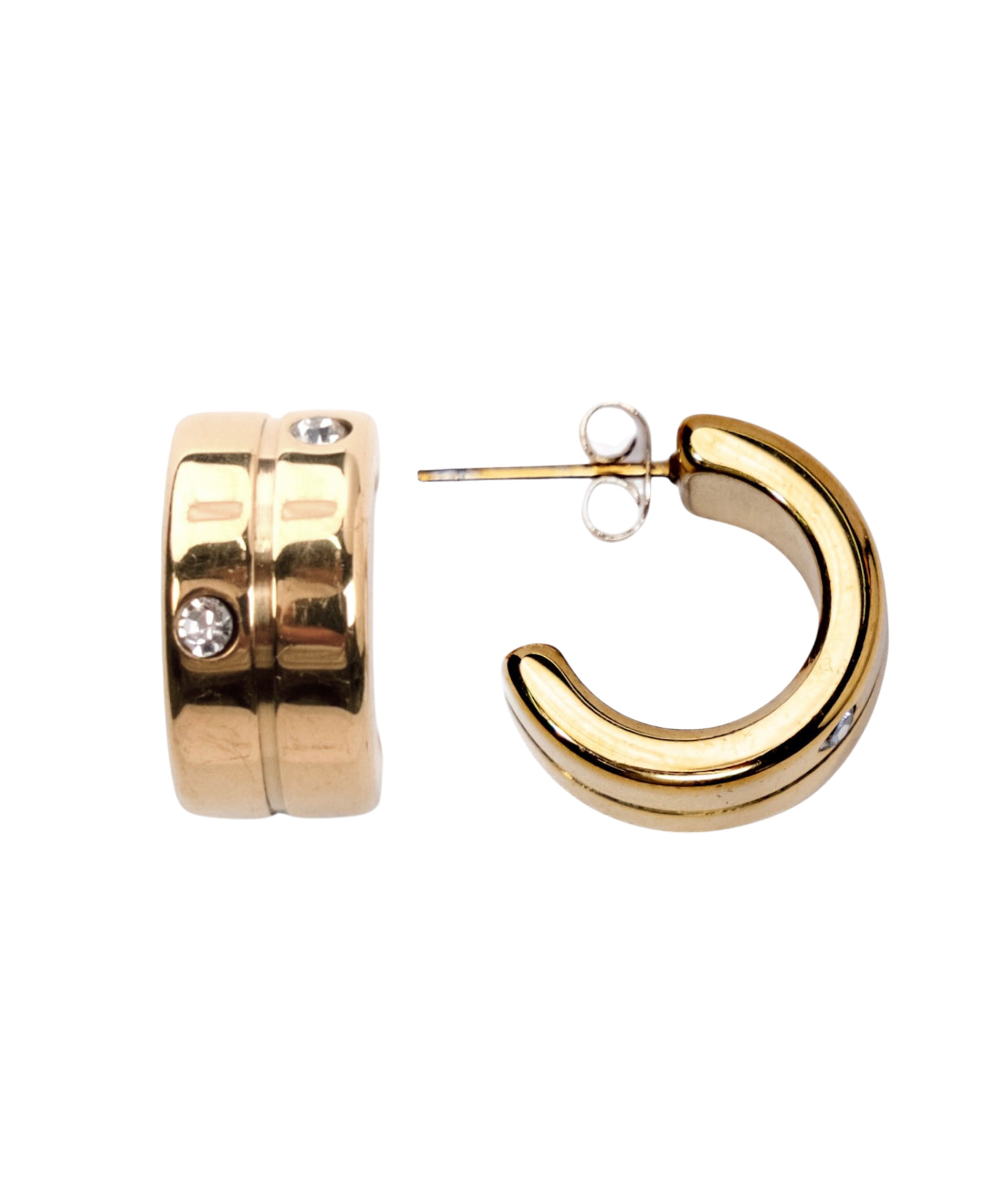 My Sister's Cottage | Waterproof | Double CZ Hoop Earrings