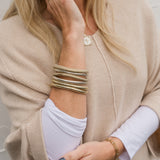 Metallic Faux Leather Bracelet