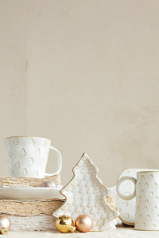 Stoneware Tree Shaped Plate