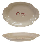 "Merry" Stoneware Scalloped Platter (detail view 2)