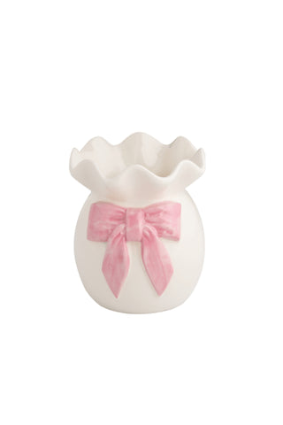 Pink Bow Bud Vase