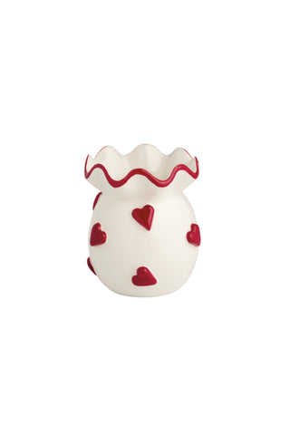 Heart Ruffle Bud Vase