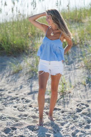 Pleated Crop Tank Top