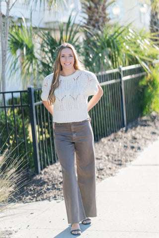 Cable Knit Sweater Top
