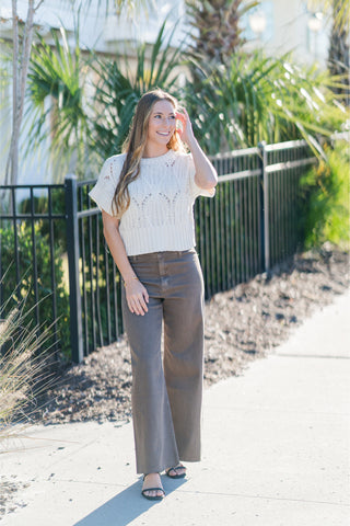 Cable Knit Sweater Top