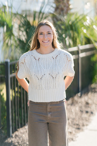 Cable Knit Sweater Top