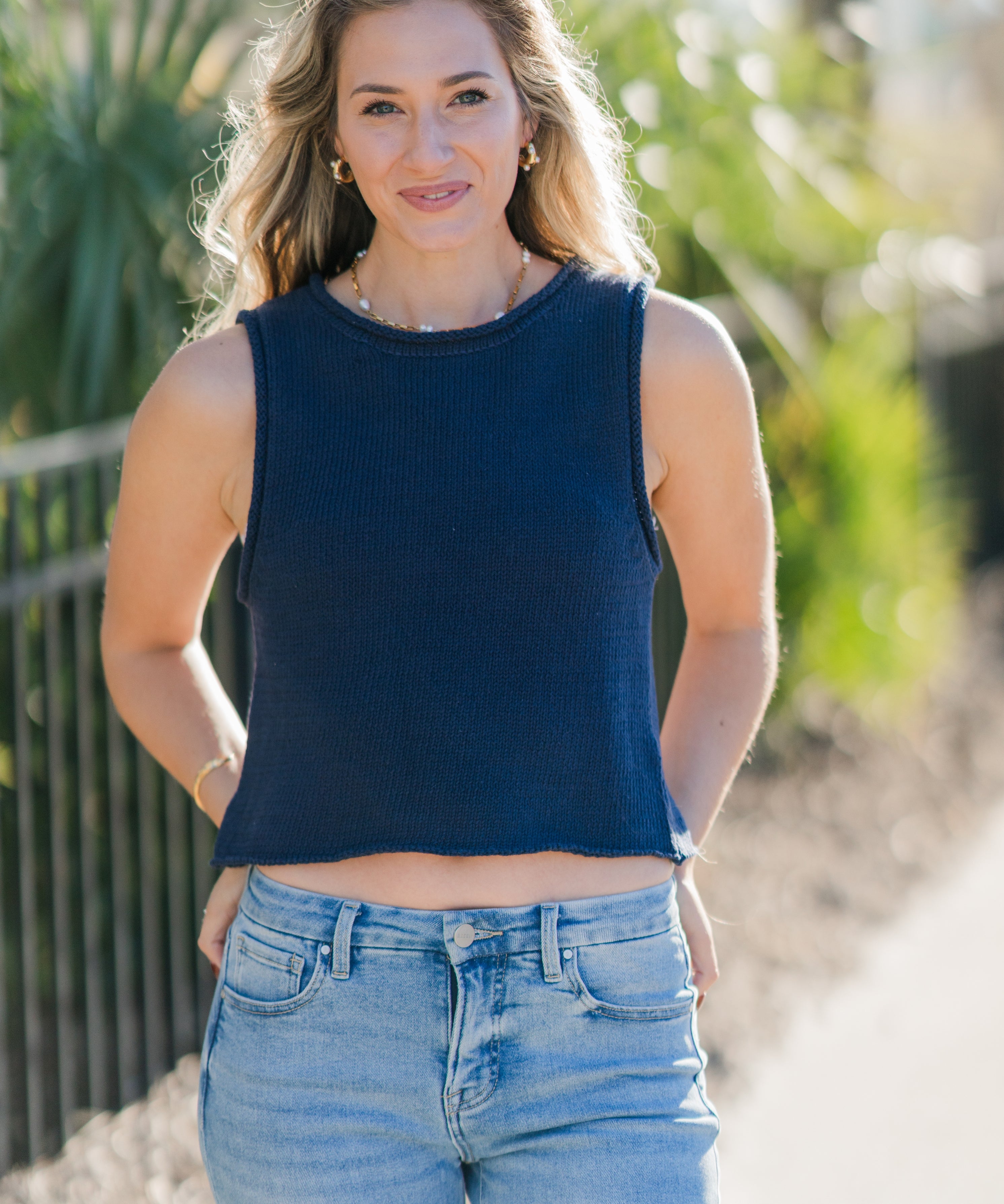 Sleeveless Sweater Top