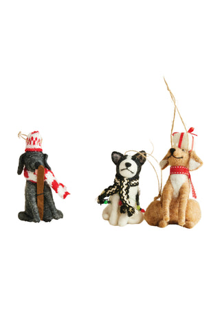 Felt Dog  Ornament
