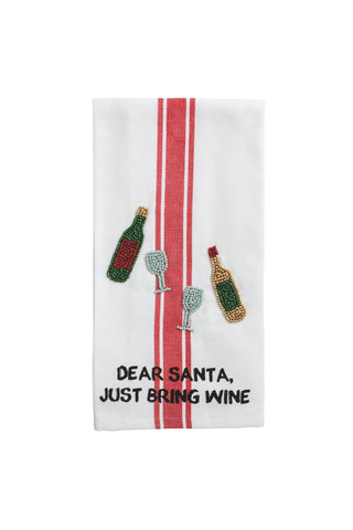 Beaded Christmas Towel