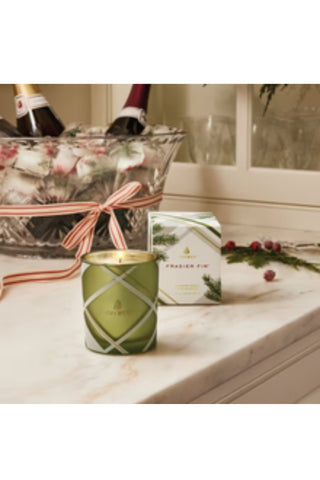 Frasier Fir Frosted Plaid Poured Candle