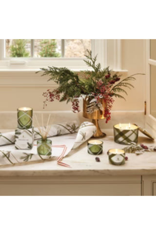 Frasier Fir Frosted Plaid Poured Candle