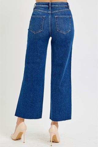 High-Rise Wide Leg Denim Jeans