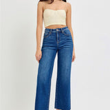 High-Rise Wide Leg Denim Jeans