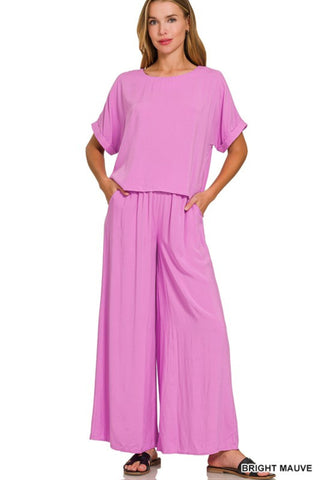 Relaxed Wide Leg Pants