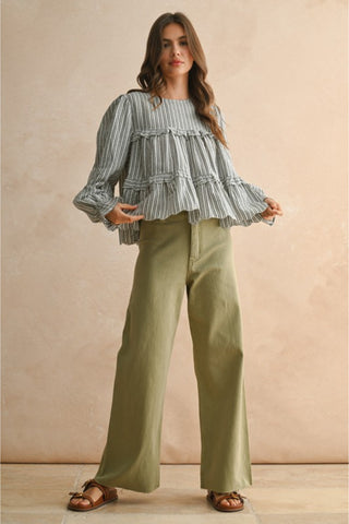 Straight Leg Denim Pants