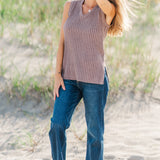 Solid Knit Sweater Vest