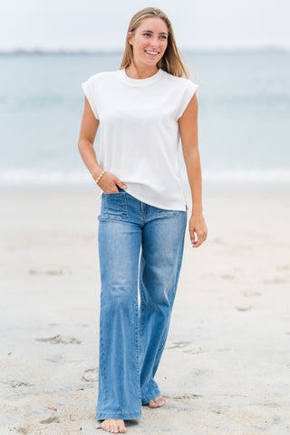 Sleeveless Rib Top