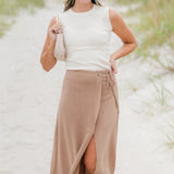 Linen Side Tie Skirt