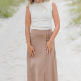 Linen Side Tie Skirt