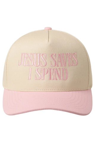 Jesus Saves I Spend Canvas Hat