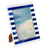 Blue Stripe Resin Photo Frame