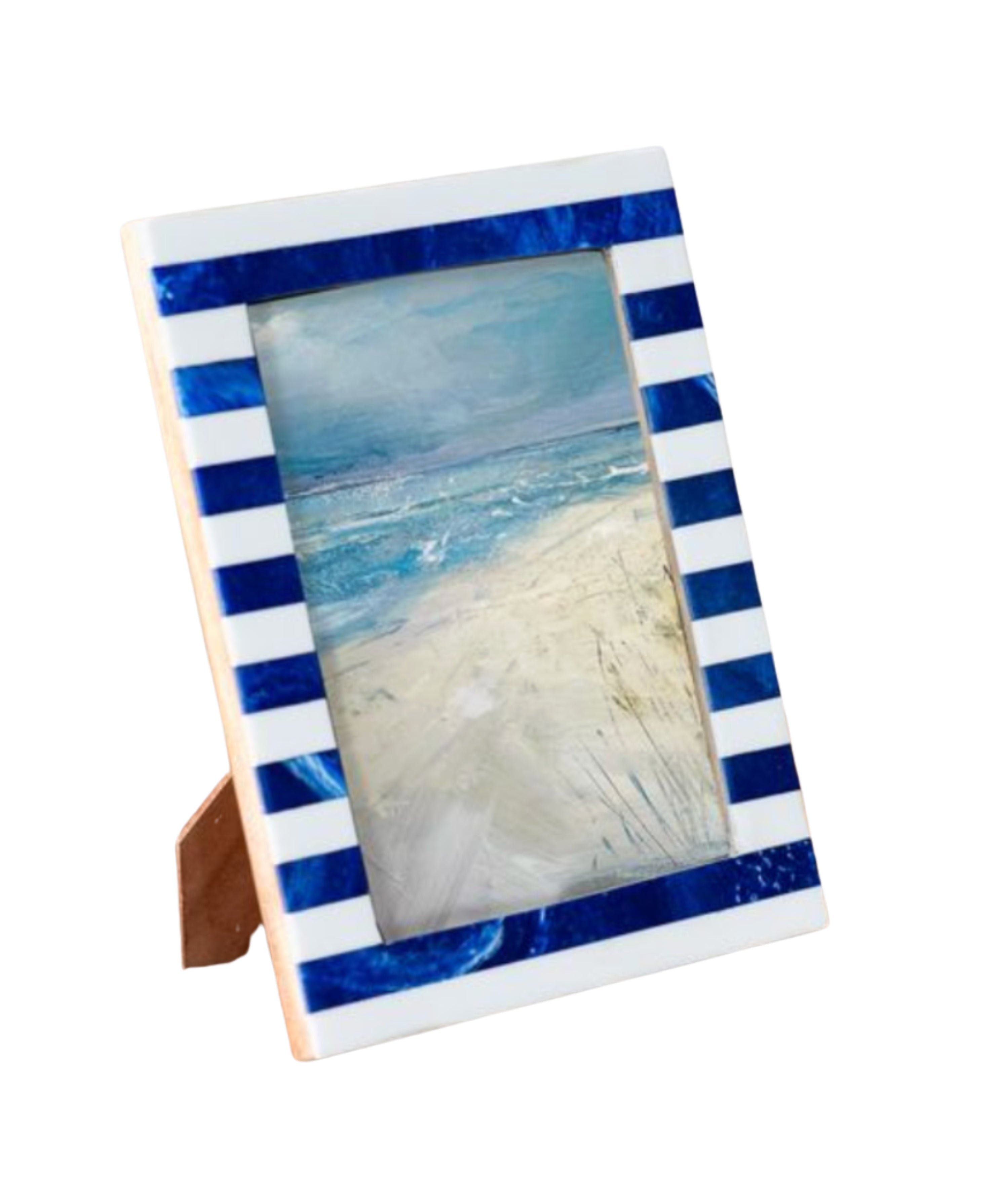 Blue Stripe Resin Photo Frame